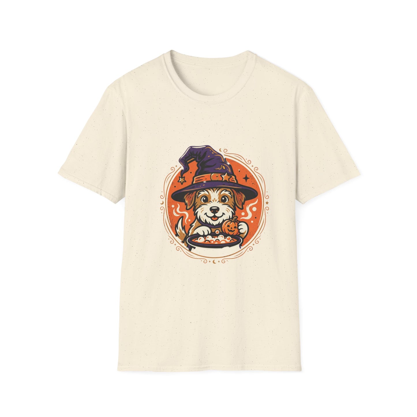 Halloween Dog T‑Shirt — Cute Puppy in Witch Hat Graphic Tee