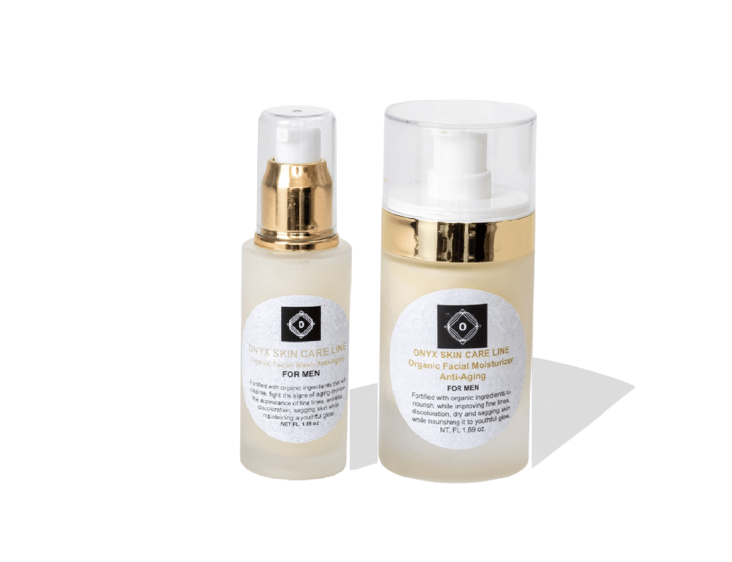 Organic Two-Step Anti-Aging System Facial Wash and Moisturizer - For