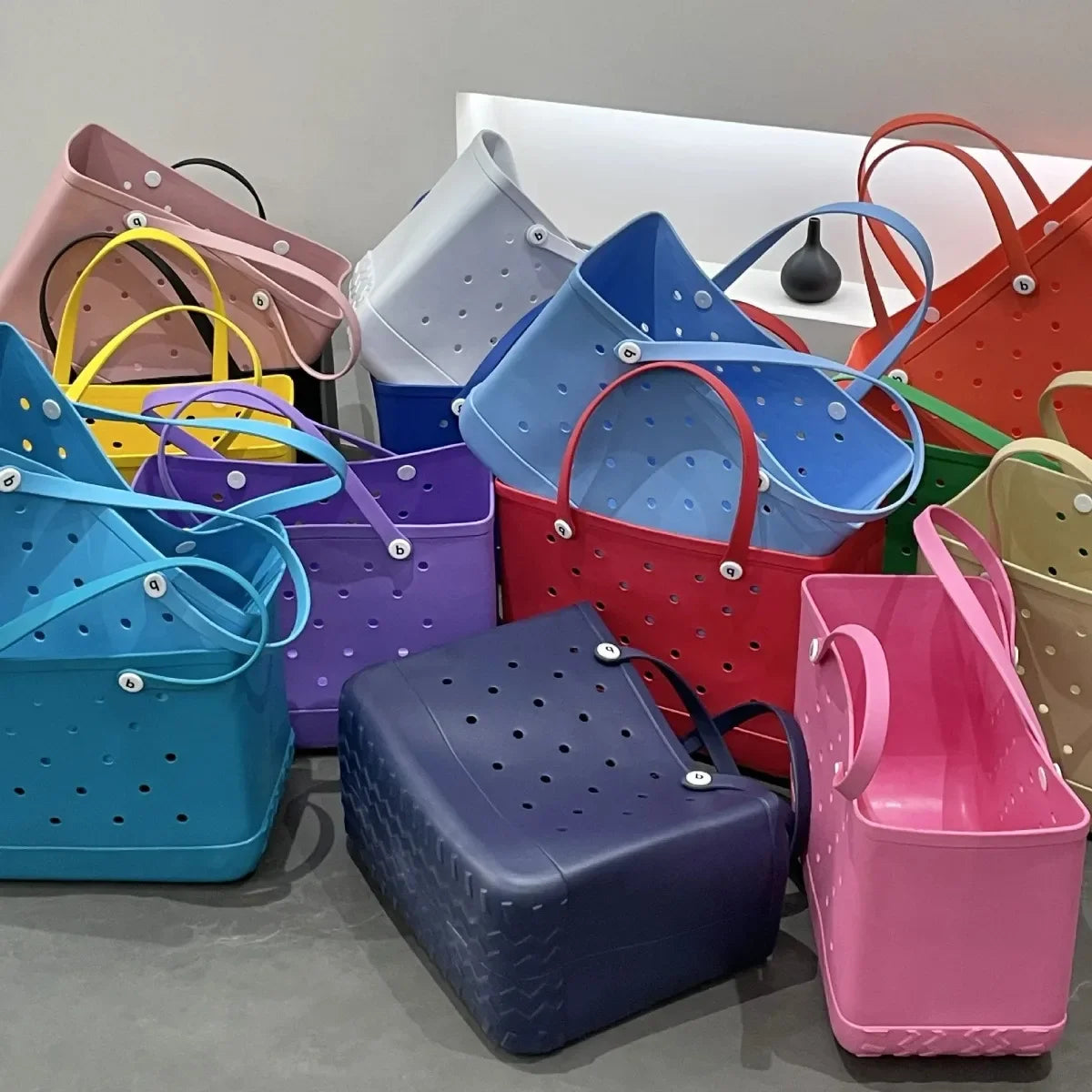 L/XL Croc Beach Tote Bag Rubber EVA Waterproof Basket Extra Large