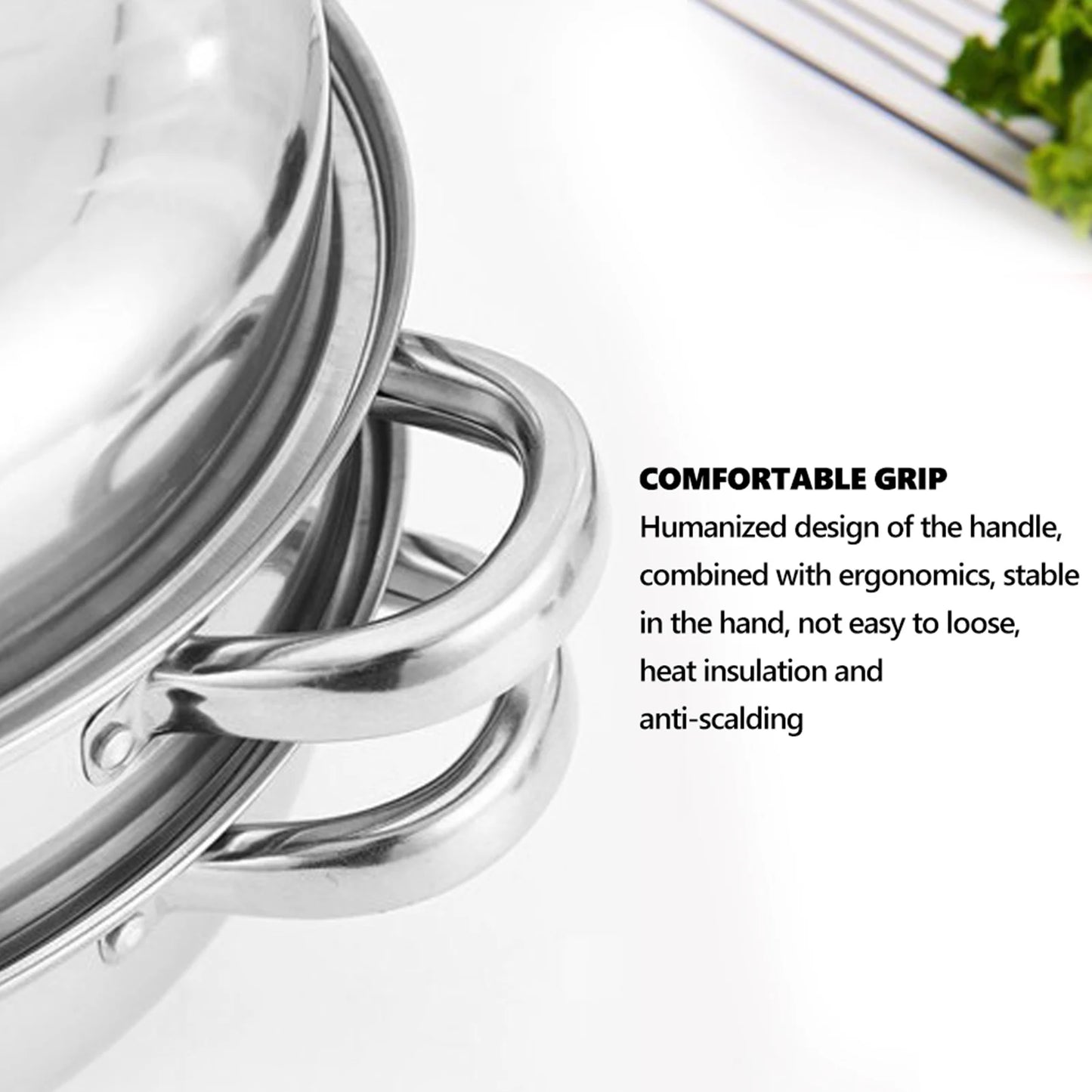 Stainless Steel Cookware 27cm/11in 2-Layer Steamer Pot Cooker Double