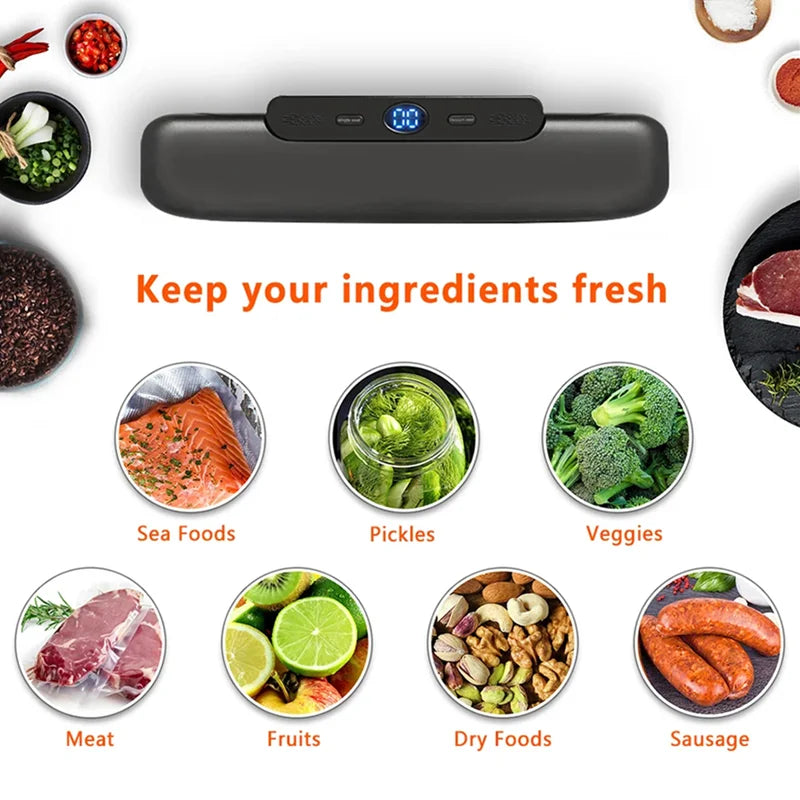 Vacuum Sealer Packaging Machine Food Vacuum Sealer With Free 10pcs