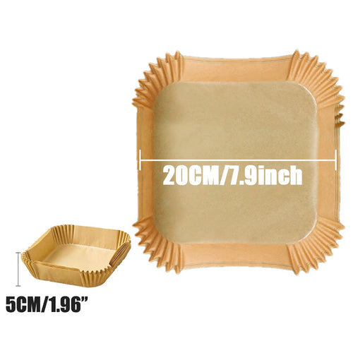 23CM Air Fryer Disposable Baking Paper Liner Non-Stick Mat Steamer