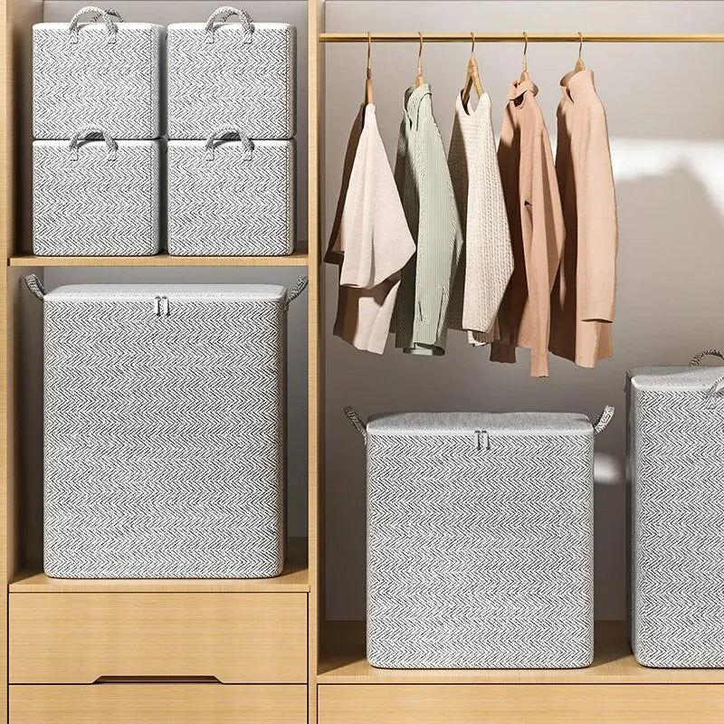 1pc Household Large Capacity Storage Bag Non-woven Material, Closet