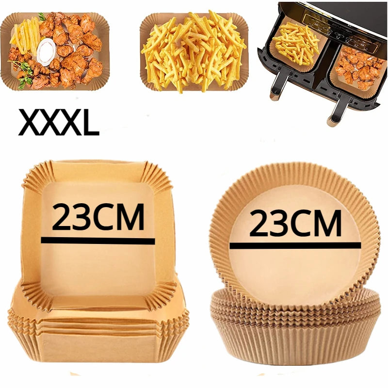23CM Air Fryer Disposable Baking Paper Liner Non-Stick Mat Steamer
