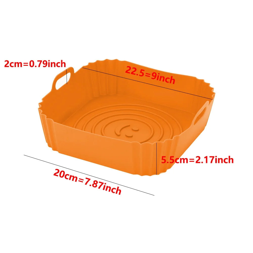 Reusable Airfryer Pan Liner Accessories Silicone Air Fryers Oven