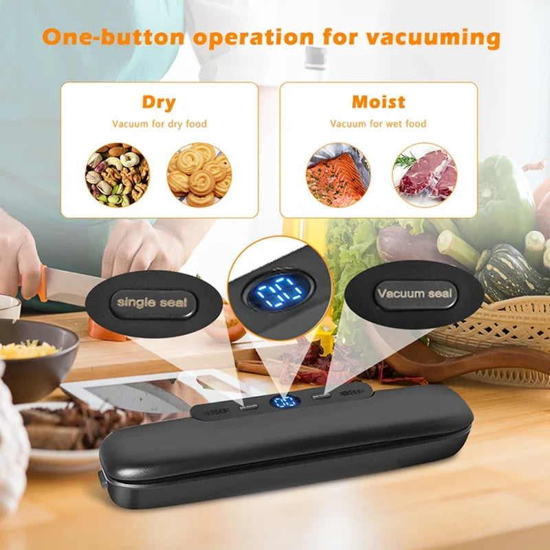 Vacuum Sealer Packaging Machine Food Vacuum Sealer With Free 10pcs