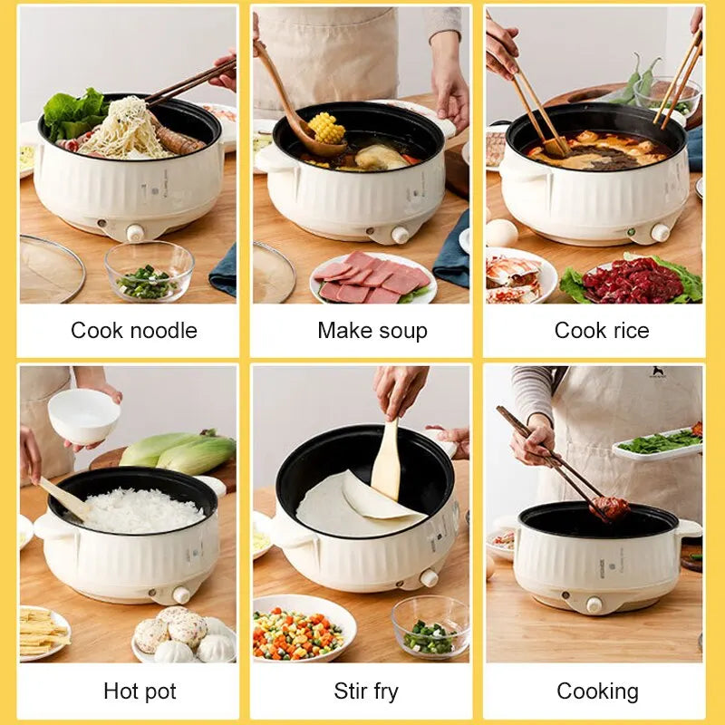 220V Multi Cookers Single/Double Layer Electric Pot 1-2 People