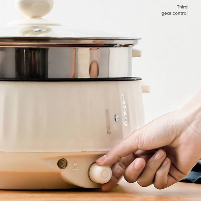 220V Multi Cookers Single/Double Layer Electric Pot 1-2 People