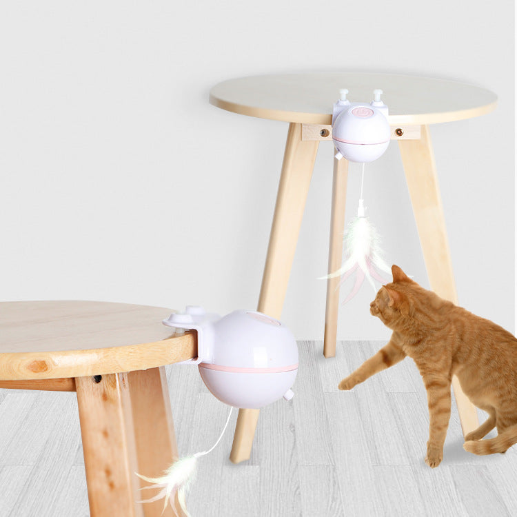 Automatic Smart Pet Toy Ball with USB Electric Teaser Wand (Replaceable)