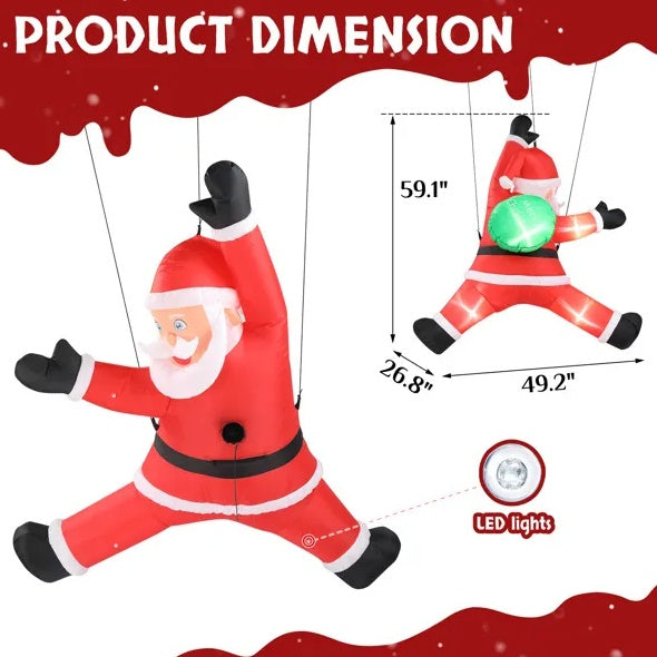 4.9 FT Lighted Christmas Inflatable Decoration, Inflatable Hanging