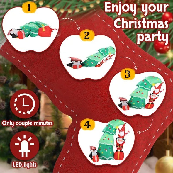 6 FT Lighted Christmas Inflatable Decoration, Inflatable Christmas