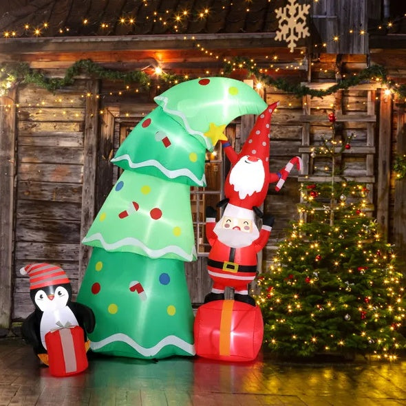 6 FT Lighted Christmas Inflatable Decoration, Inflatable Christmas