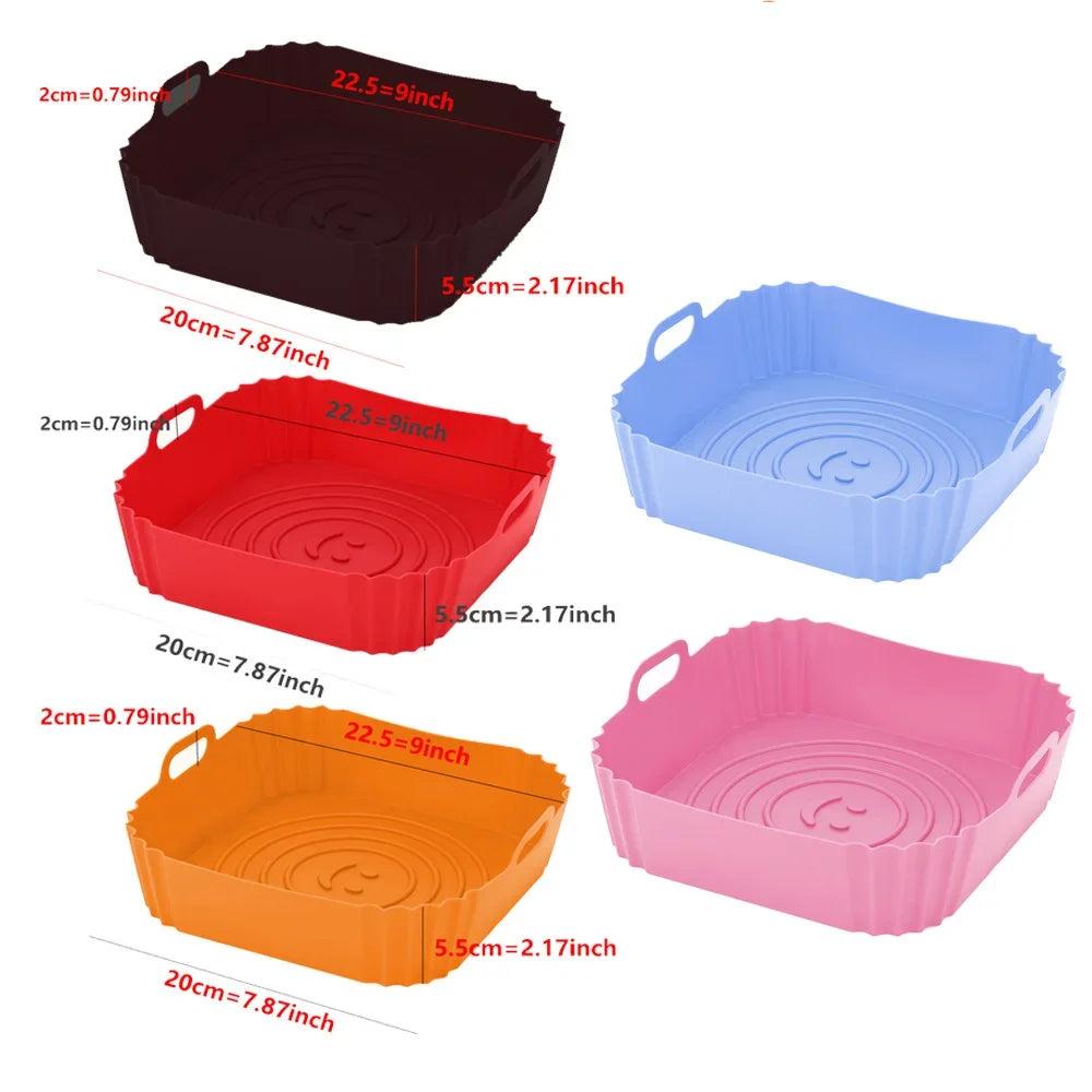 Reusable Airfryer Pan Liner Accessories Silicone Air Fryers Oven