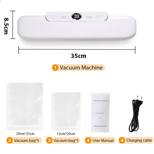 Vacuum Sealer Packaging Machine Food Vacuum Sealer With Free 10pcs