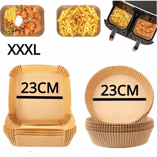 23CM Air Fryer Disposable Baking Paper Liner Non-Stick Mat Steamer