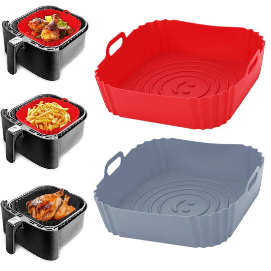Reusable Airfryer Pan Liner Accessories Silicone Air Fryers Oven