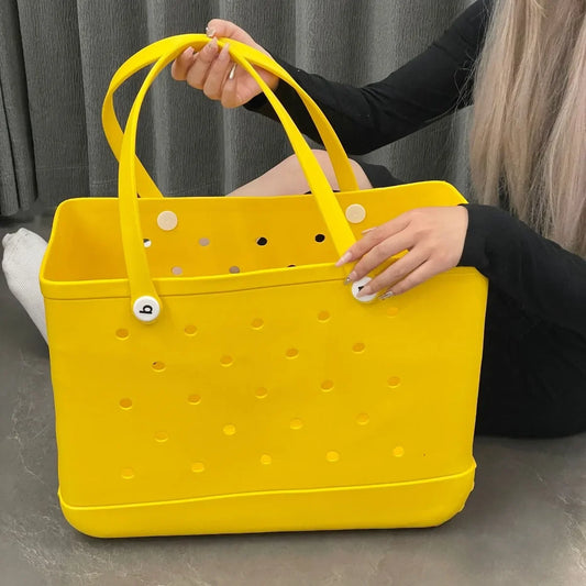 L/XL Croc Beach Tote Bag Rubber EVA Waterproof Basket Extra Large