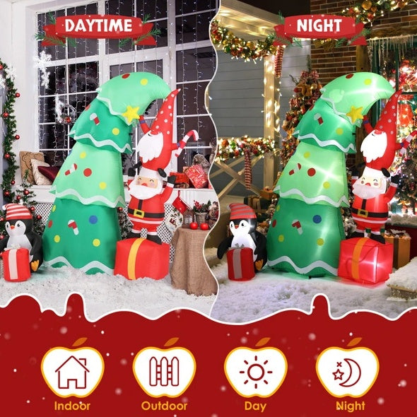 6 FT Lighted Christmas Inflatable Decoration, Inflatable Christmas