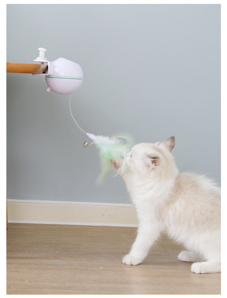 Automatic Smart Pet Toy Ball with USB Electric Teaser Wand (Replaceable)