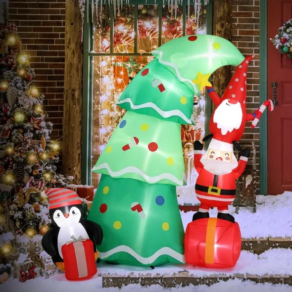 6 FT Lighted Christmas Inflatable Decoration, Inflatable Christmas