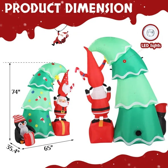 6 FT Lighted Christmas Inflatable Decoration, Inflatable Christmas