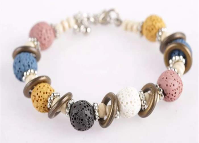 Multi Color Lava Stone Bracelet 1